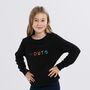 'Look Out, World' Embroidered Children's Sweatshirt, thumbnail 6 of 11
