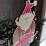 'Gardening Father Christmas' Wooden Decoration, thumbnail 2 of 7