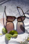 Tortoise Front Lens Rectangle Thick Frame Sunglasses, thumbnail 1 of 6