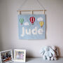 Personalised Nursery Wall Art With Hot Air Balloons, thumbnail 1 of 3