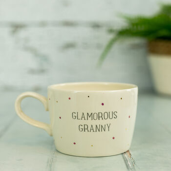 Glamorous Granny Handmade Metallic Spotty Cup, 2 of 4