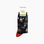 Garden Gnomes Bamboo Socks In Navy Blue, thumbnail 4 of 4