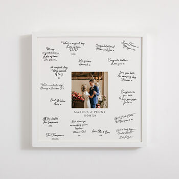 Personalised Wedding Photo Frame Guest Book, 5 of 11