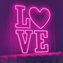 'Love' Handmade Neon LED Sign, thumbnail 1 of 4