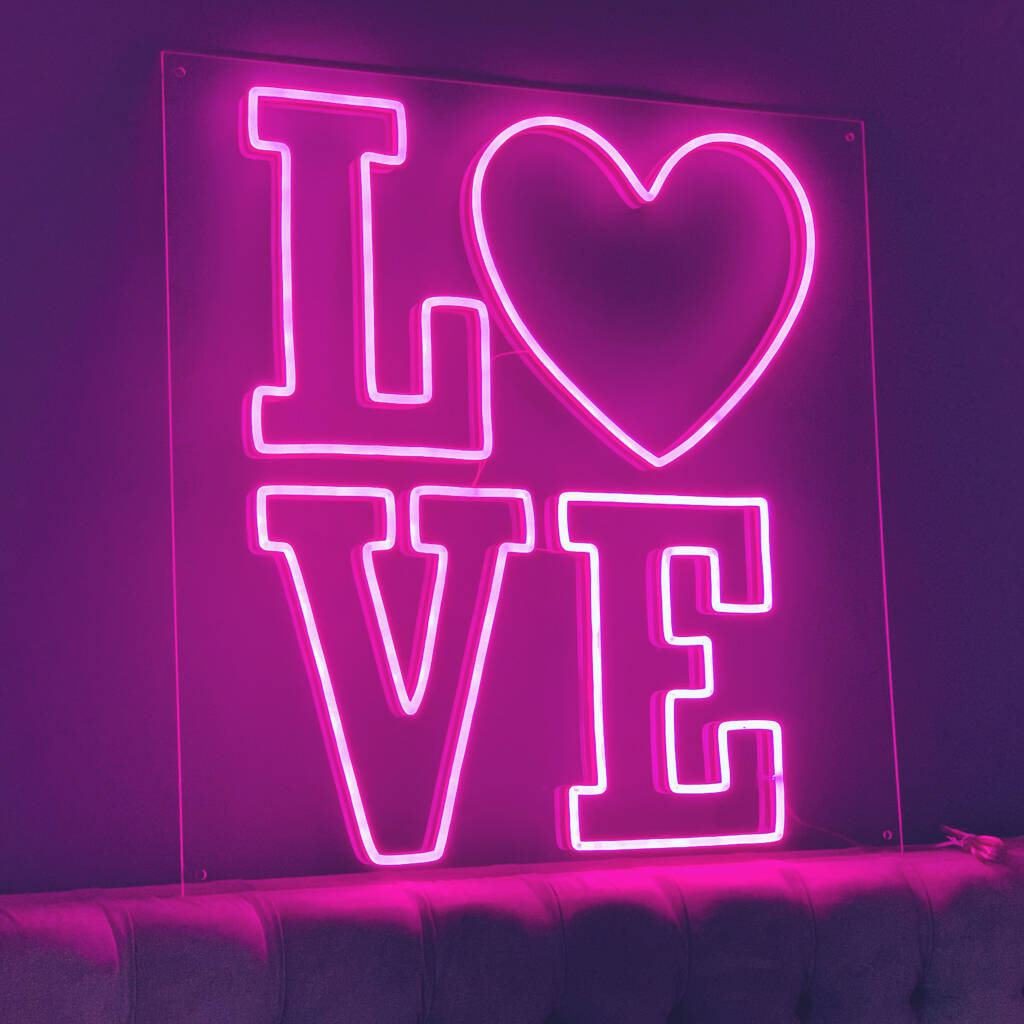 'Love' Handmade Neon LED Sign, 1 of 4