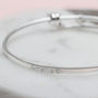 Personalised Sterling Silver Baby Bell Bangle, thumbnail 2 of 5