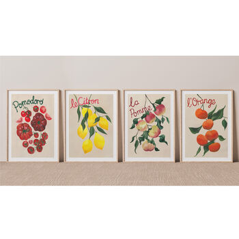 Kitchen Fruit Print Set Of Four, 5 of 11