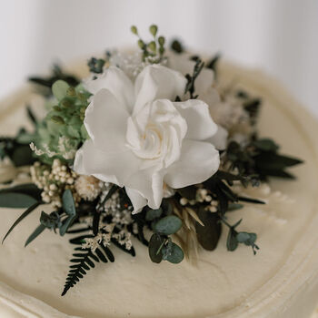 Grace Dried And Preserved Flower Wedding Cake Topper, 2 of 3