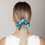 100% Silk Scrunchie Tie And Dye Blues, thumbnail 1 of 2