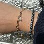 Hazel Cable Chain Bracelet Plated With Small Freshwater Pearl, thumbnail 2 of 4