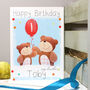 Personalised Bear Sibling Birthday Card, thumbnail 3 of 9