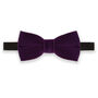 Mens Purple Velvet Bow Tie And Pocket Square, thumbnail 2 of 3
