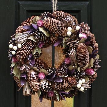 Purple Haze Winter Door Wreath, 2 of 4