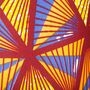 Orange And Blue Geometric Triangles African Lampshade, thumbnail 6 of 8
