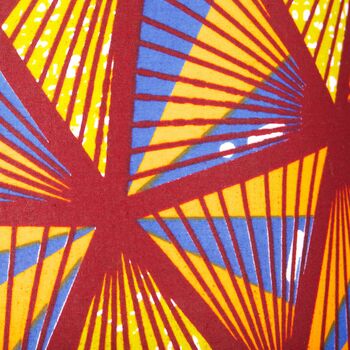 Orange And Blue Geometric Triangles African Lampshade, 6 of 8