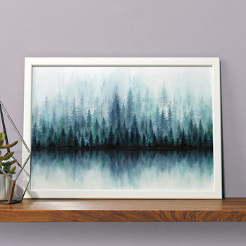 Forest Art Print Abstract Woodland Painting, 2 of 3