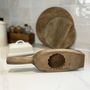 Large Vintage Wooden Butter Mould With Floral Carving, thumbnail 2 of 5