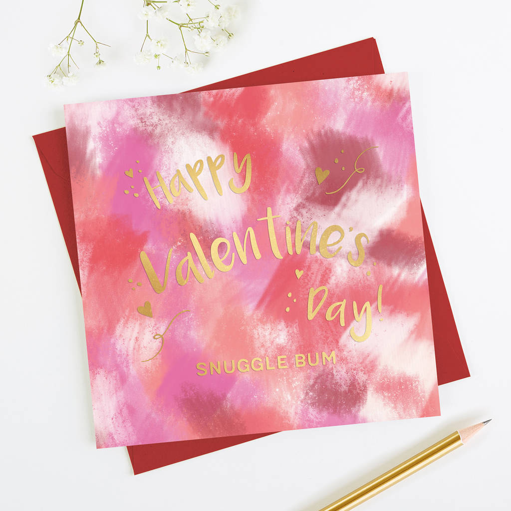 Gold Foil Valentine's Day Card Personalised By LOOM Weddings