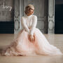 Long Sleeved Lace Bridal Top | Blush Wedding Dress Topper, thumbnail 6 of 12
