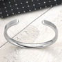 Men's Chunky Sterling Silver Torque Bangle, thumbnail 7 of 9
