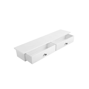 Floating Wall Mounted Storage Shelf With Two Drawers, 6 of 9