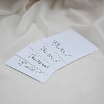 Wedding Calligraphy Reserved Seat Card Signs X 10, 6 of 7