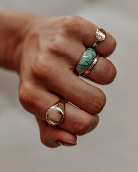 Ingrid Sterling Silver Turquoise Ring, 4 of 5