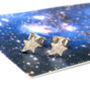 Graduation Well Done Sterling Silver Tiny Star Earrings, thumbnail 3 of 12