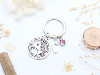 Personalised Horse Keyring Horse Rider Gift, 5 of 9