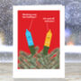 'Working Over The Holidays' Funny Christmas Card, thumbnail 1 of 3