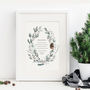 Personalised Winter Godparents Christening Print, thumbnail 1 of 2