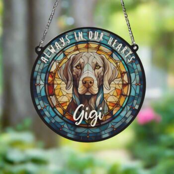 Weimaraner Memorial Suncatcher, 6 of 6