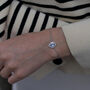 Blue Topaz 925 Sterling Silver Pear Drop Bracelet, thumbnail 4 of 5