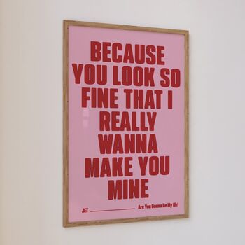 Custom Lyric Print, 7 of 10