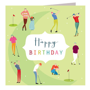 Golf Happy Birthday Card, 2 of 5