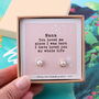 Sterling Silver Pearl Earrings For Nana, thumbnail 1 of 6