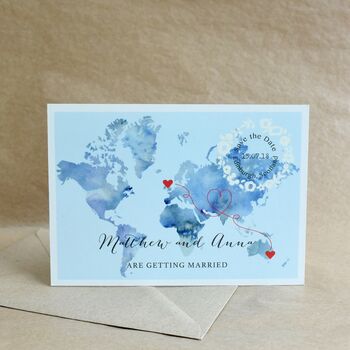 Watercolour Style Wedding Save The Date Postcard, 5 of 8