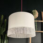 White Leopard Print Silhouette Lampshade With Fringing, thumbnail 3 of 6