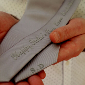 Personalised Initials, Greeting And Secret Message Tie, 3 of 5