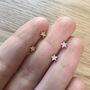 Mini Star Stud Earrings Sterling Silver Or Gold Vermeil, thumbnail 1 of 3