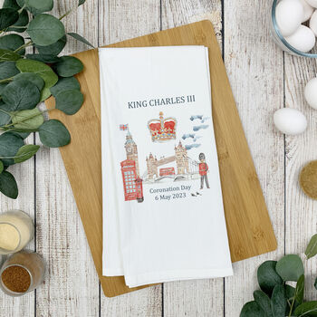King Charles Coronation Tea Towel, 7 of 8