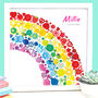 Personalised Rainbow Button Print, thumbnail 1 of 4