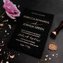 Luxury Foiled Black Wedding Invitations, thumbnail 5 of 9