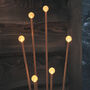 Set Of Six Christmas Crackle Glass Bubble Stake Lights, thumbnail 2 of 3