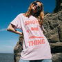 Shore Thing Women's T Shirt With Sandcastle Graphic, thumbnail 4 of 4