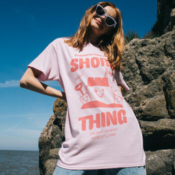 Shore Thing Women's T Shirt With Sandcastle Graphic, 4 of 4