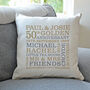Personalised Golden Anniversary Typographic Cushion, thumbnail 2 of 6