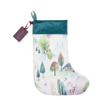 Large Children's Kids Christmas Stocking In Woodland, 5 of 6
