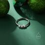 Sterling Silver White And Blue Opal Trio Ring, thumbnail 3 of 11