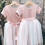 Blush Pink Cap Sleeve Flower Girl Dress, thumbnail 1 of 9